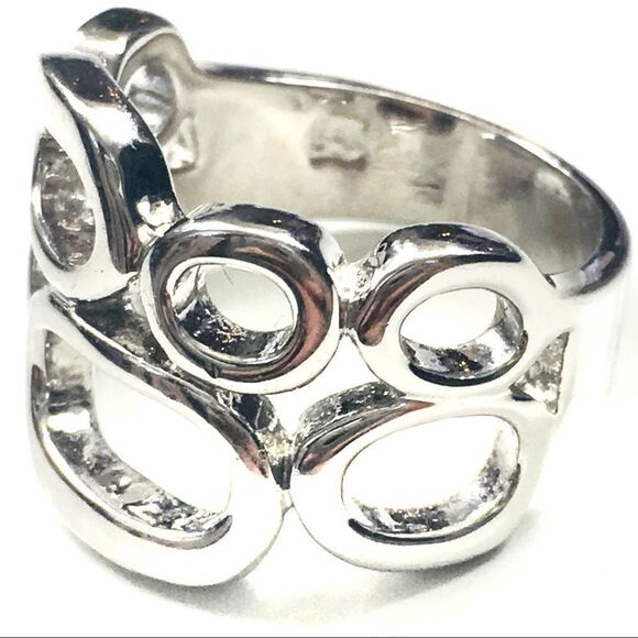 Lia Sophia “Structure” silver plated statement ring - Picture 4 of 8
